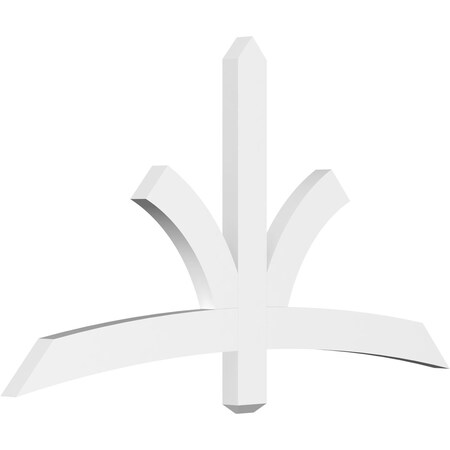 Ekena Millwork Davenport Architectural Grade PVC Gable Bracket, 60"W x 32 1/2"H x 2"D x 4"F, 13/12 Pitch GBP060X33X0204DAV00